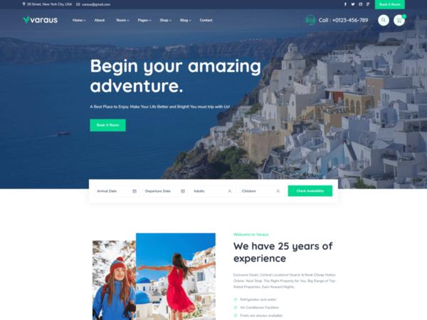 სასტუმროს საიტის შაბლონი